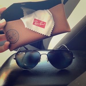 Classic black Ray-Ban aviator sunglasses